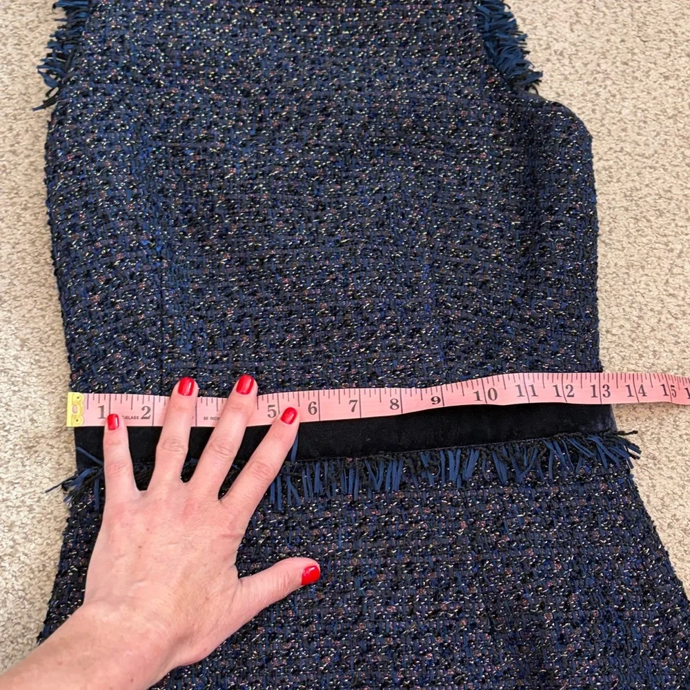 J. Crew Sparkle Sheath Navy Tweed Dress, 00